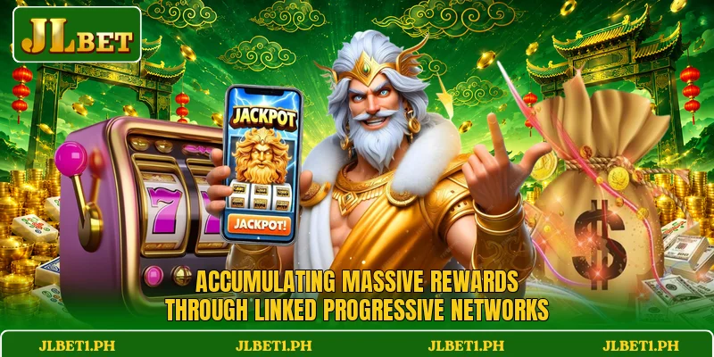 Accumulating massive rewards through linked progressive networks Accumulating massive rewards through linked progressive networks
