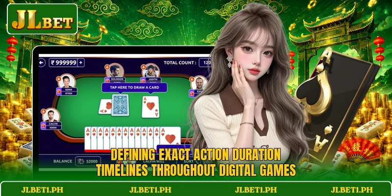 Defining exact action duration timelines throughout digital games