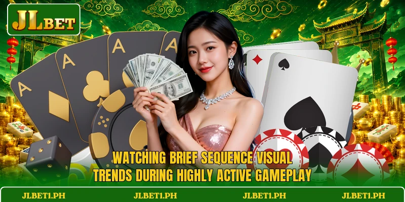 Watching brief sequence visual trends during highly active gameplay